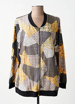 Veste casual col rond jaune BAGORAZ femme