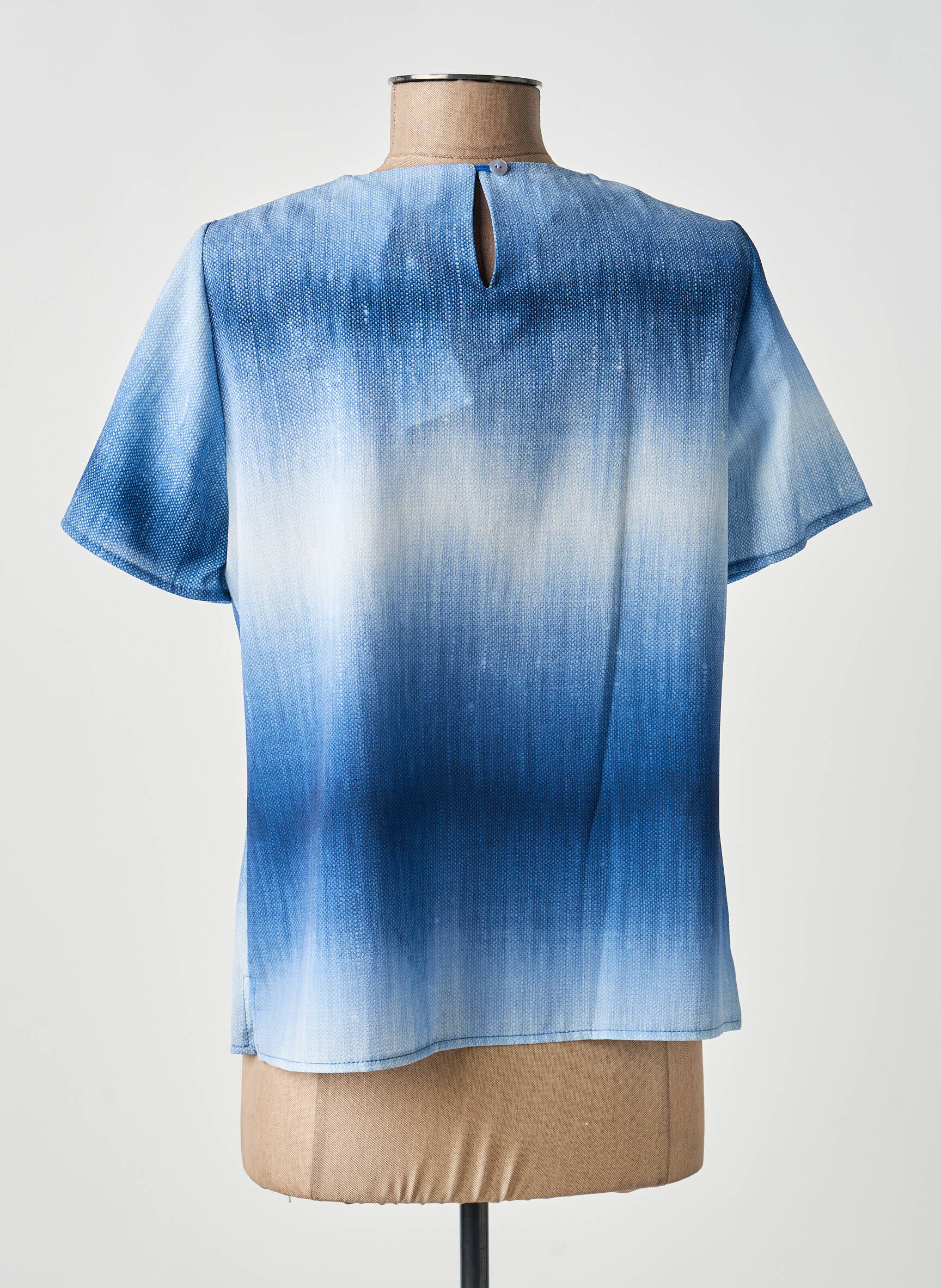 Top manches courtes manches courtes bleu GUY DUBOUIS femme