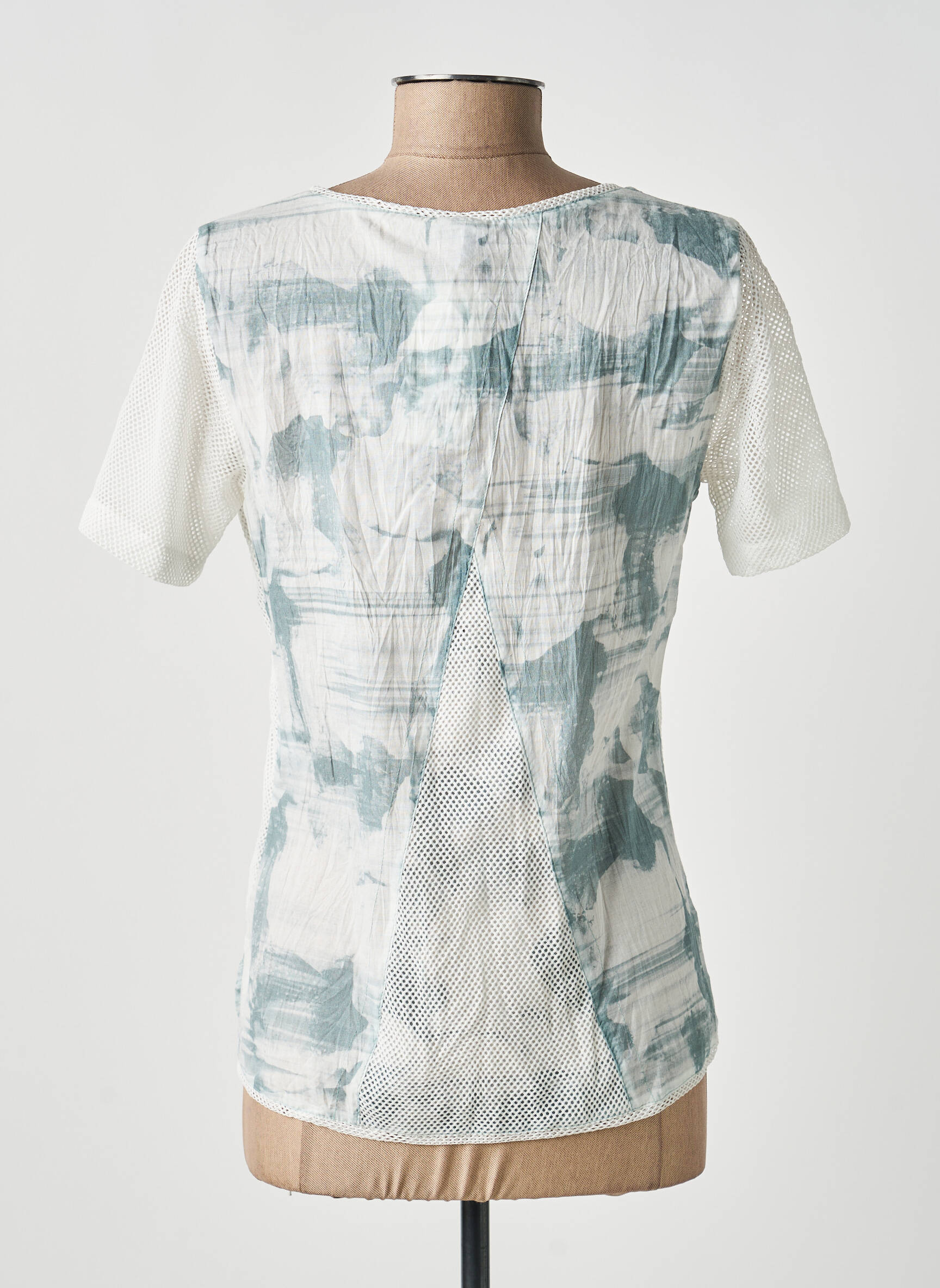 Top imprimé fantaisie manches courtes gris MERI & ESCA femme
