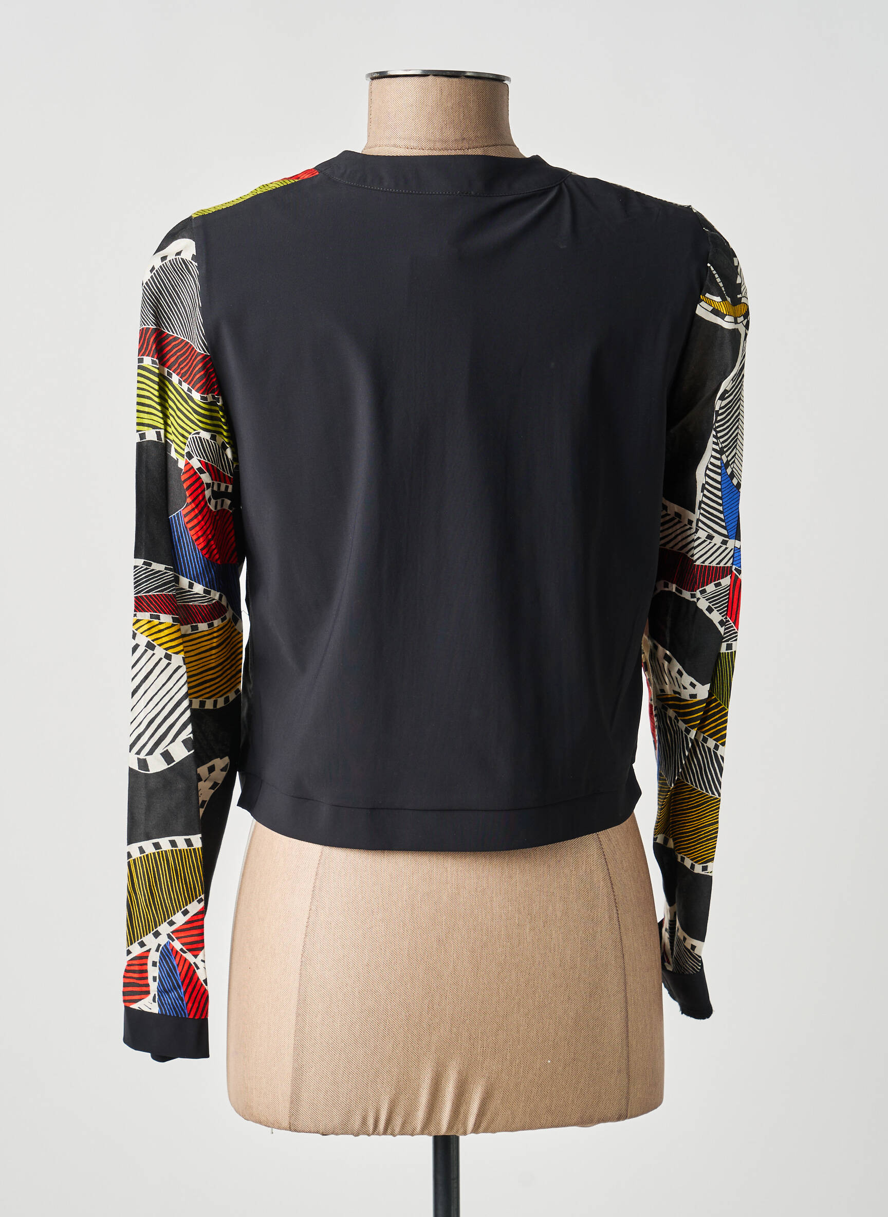Veste casual col rond noir MERI & ESCA femme