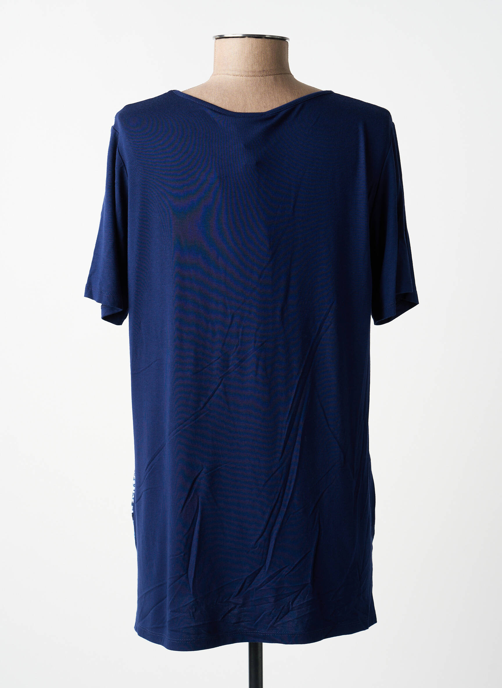 Top stretch manches courtes bleu GUY DUBOUIS femme