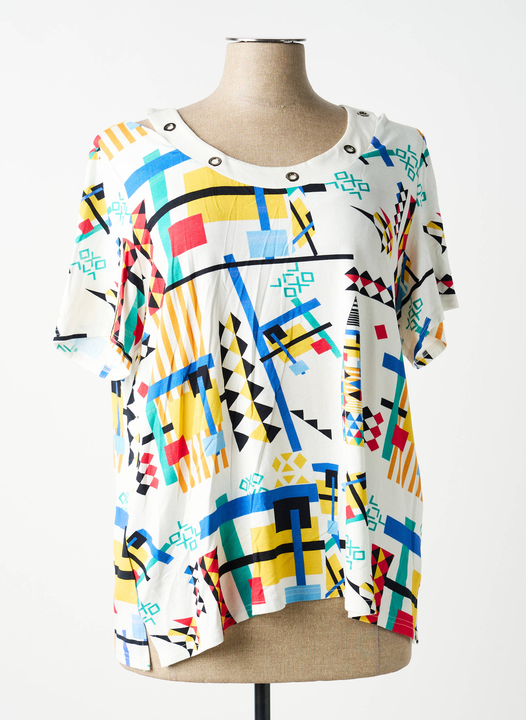 Top stretch manches courtes blanc MERI & ESCA femme