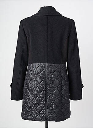 Manteau long coupe cintrée sans capuche noir MERI & ESCA femme