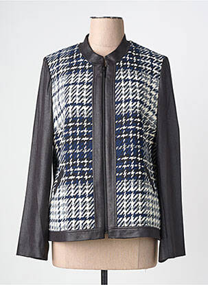 Veste casual col rond noir GUY DUBOUIS femme