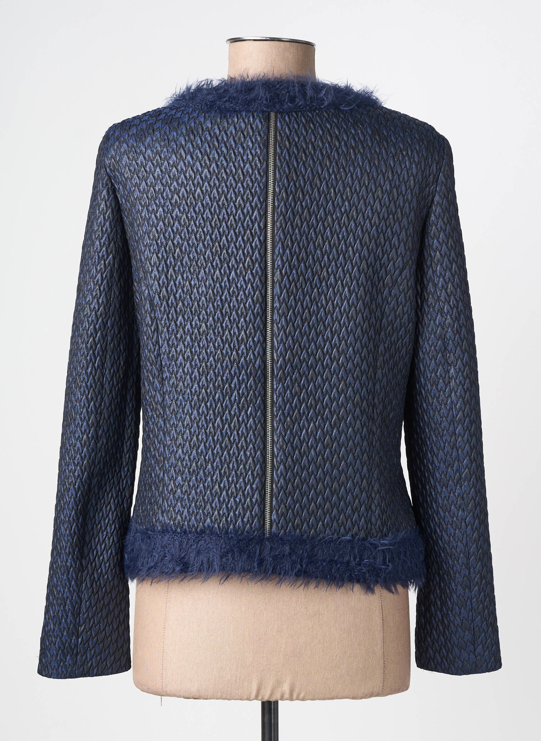 Veste casual col rond bleu MERI & ESCA femme