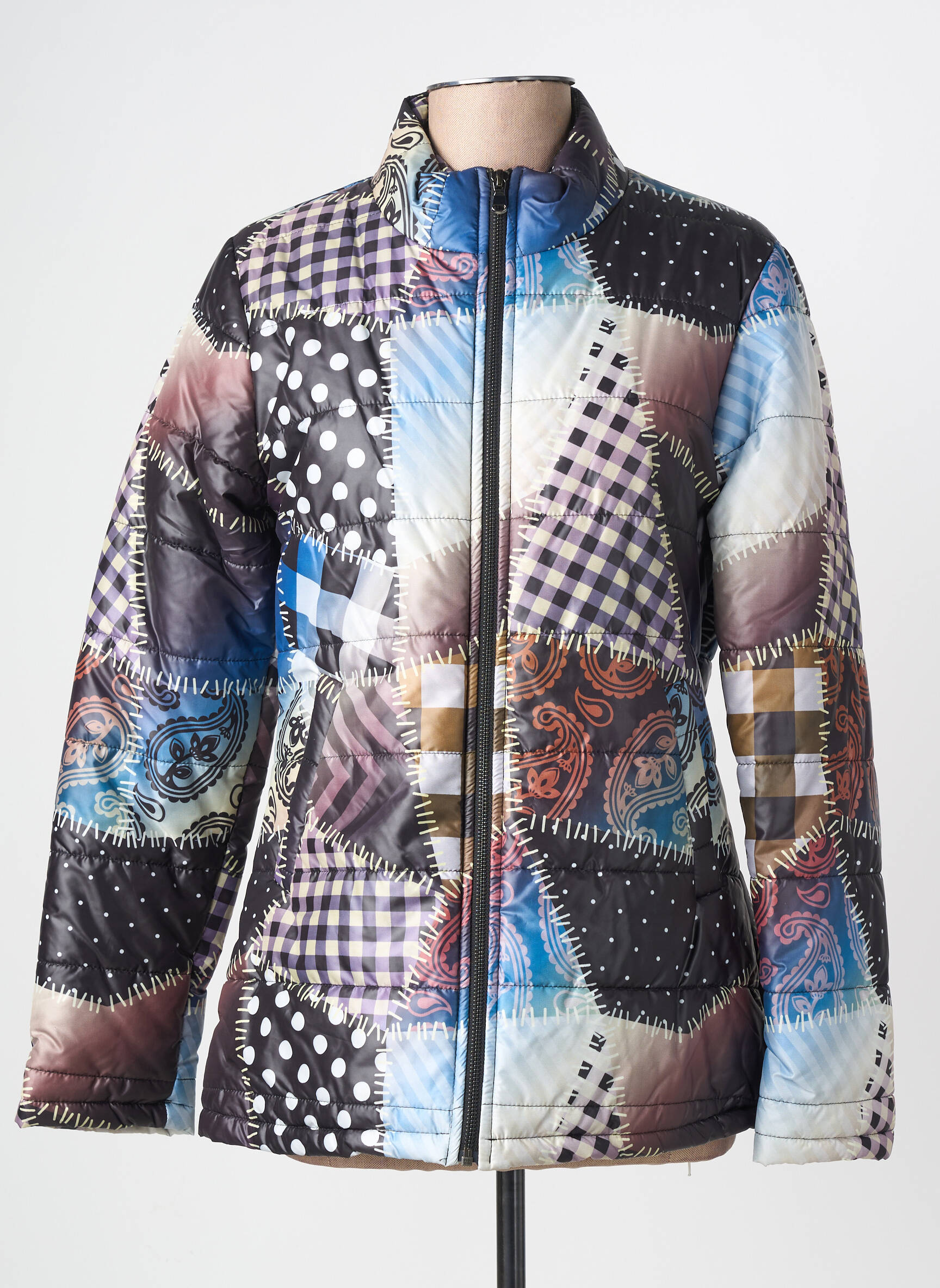 Doudoune manches longues sans capuche bleu MERI & ESCA femme