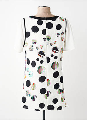 Tunique manches courtes col rond blanc MERI & ESCA femme