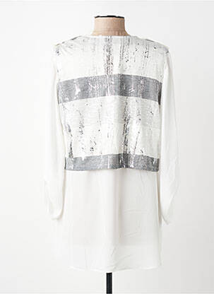 Veste casual col rond blanc MERI & ESCA femme