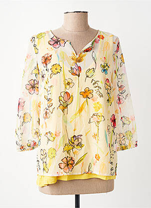 Twin-set coupe droite jaune MERI & ESCA femme