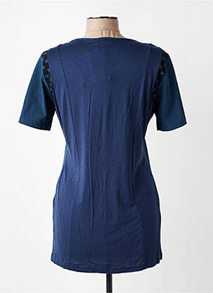 Tunique manches courtes col rond bleu MERI & ESCA femme