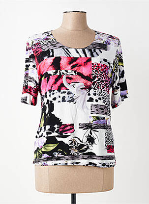 T-shirt imprimé fantaisie manches courtes rose GUY DUBOUIS femme