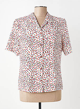 Chemisier manches courtes manches courtes blanc GUY DUBOUIS femme