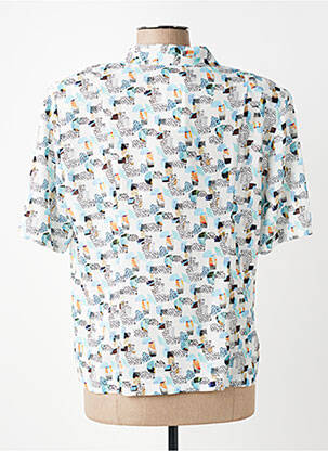 Chemisier manches courtes manches courtes bleu GUY DUBOUIS femme