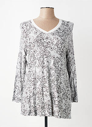 T-shirt manches longues manches longues gris BAGORAZ femme