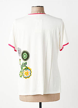 T-shirt imprimé fantaisie manches courtes blanc MERI & ESCA femme