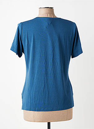T-shirt stretch manches courtes bleu GUY DUBOUIS femme