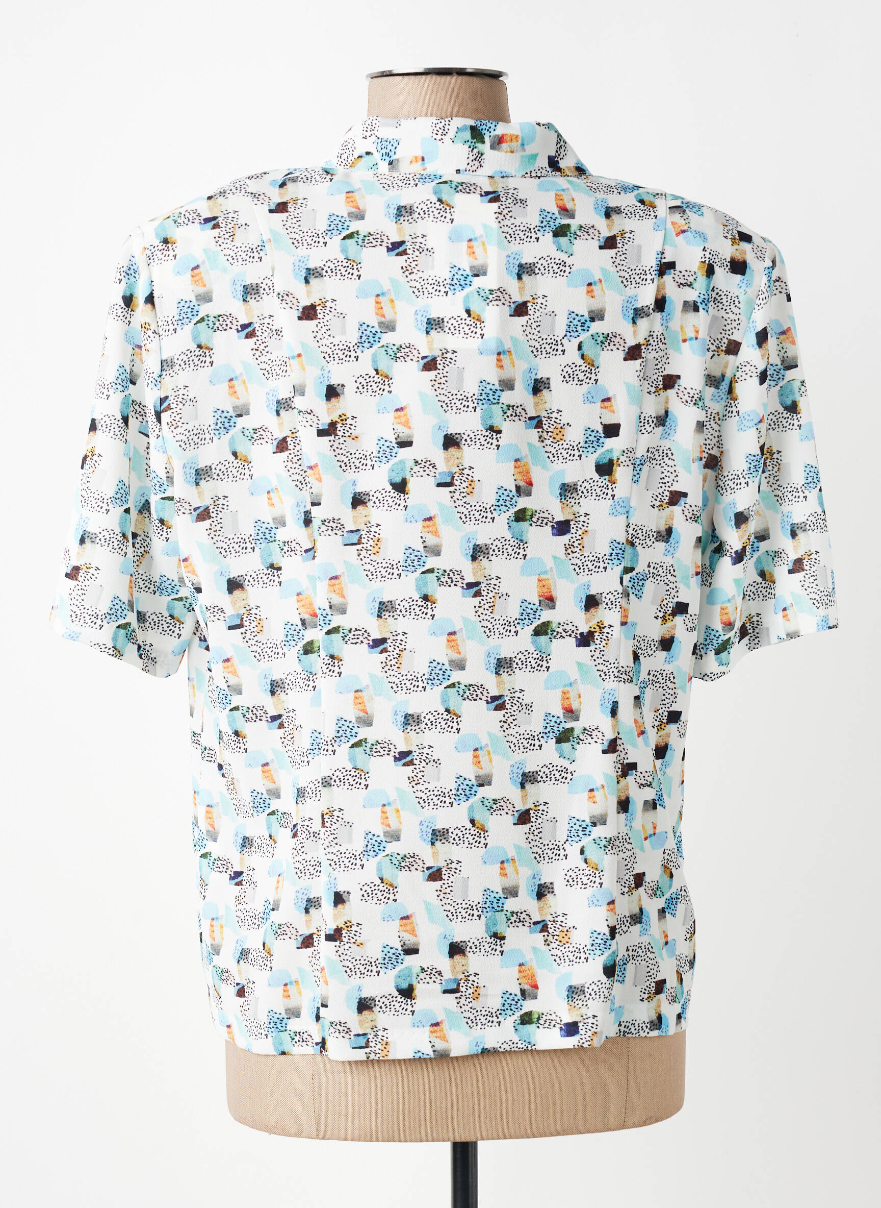 Chemisier manches courtes manches courtes bleu GUY DUBOUIS femme