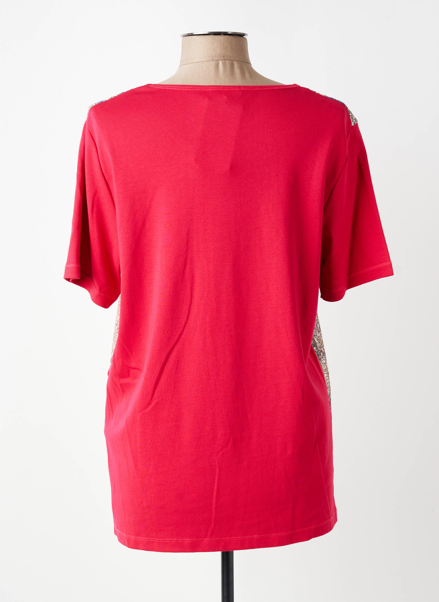 T-shirt imprimé fantaisie manches courtes rouge BAGORAZ femme