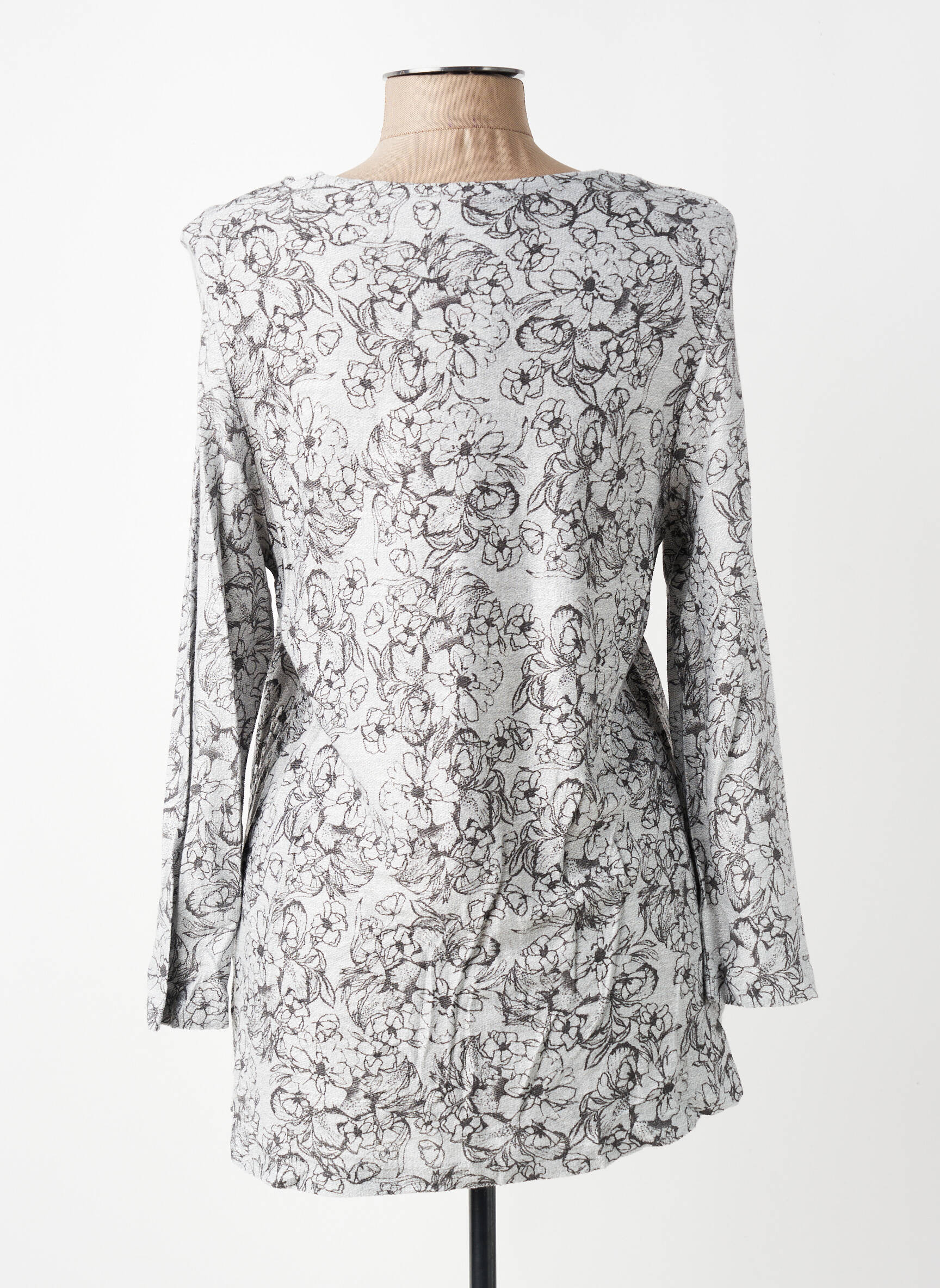 T-shirt manches longues manches longues gris BAGORAZ femme