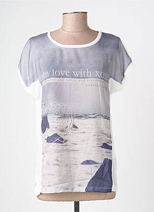 T-shirt imprimé fantaisie manches courtes blanc MERI & ESCA femme