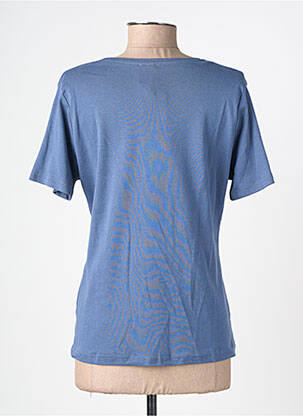 T-shirt coupe cintrée manches courtes bleu GUY DUBOUIS femme