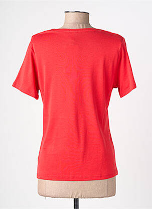 T-shirt coupe cintrée manches courtes rouge GUY DUBOUIS femme