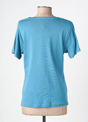 T-shirt coupe cintrée manches courtes bleu GUY DUBOUIS femme