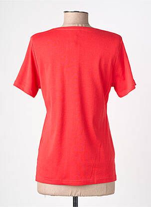 T-shirt coupe cintrée manches courtes rouge GUY DUBOUIS femme