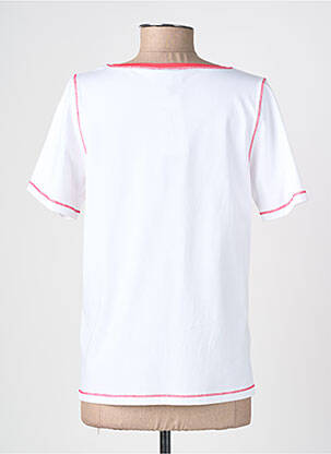 T-shirt imprimé fantaisie manches courtes blanc IMPULSION femme