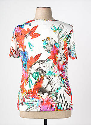 T-shirt imprimé fantaisie manches courtes blanc GUY DUBOUIS femme