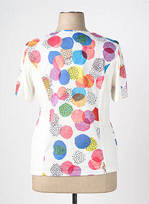 T-shirt coupe cintrée manches courtes blanc GUY DUBOUIS femme