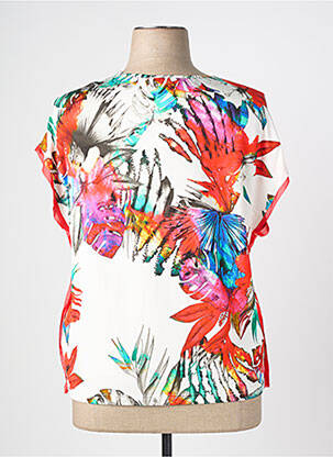 T-shirt imprimé fantaisie manches courtes blanc MERI & ESCA femme