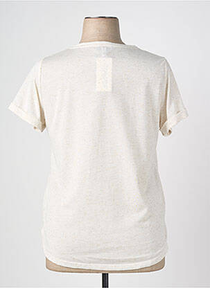 T-shirt col v manches courtes beige MERI & ESCA femme