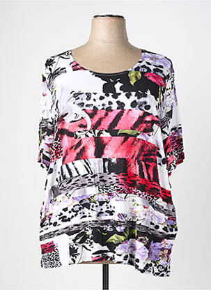 T-shirt imprimé fantaisie manches courtes noir GUY DUBOUIS femme