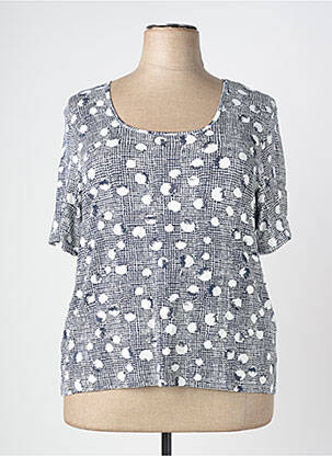 T-shirt imprimé fantaisie manches courtes bleu GUY DUBOUIS femme