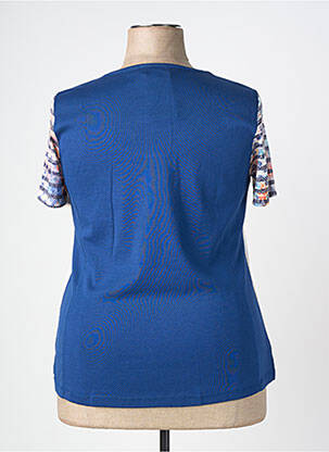 T-shirt imprimé fantaisie manches courtes bleu BAGORAZ femme