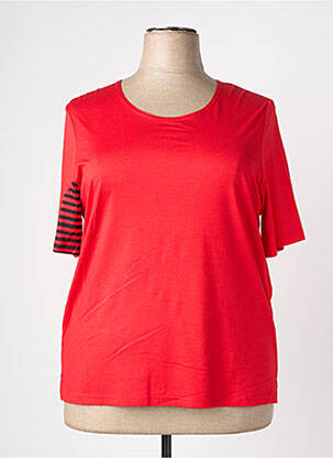 T-shirt stretch manches courtes rouge GUY DUBOUIS femme