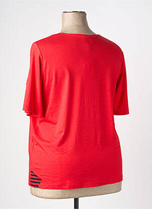 T-shirt stretch manches courtes rouge GUY DUBOUIS femme