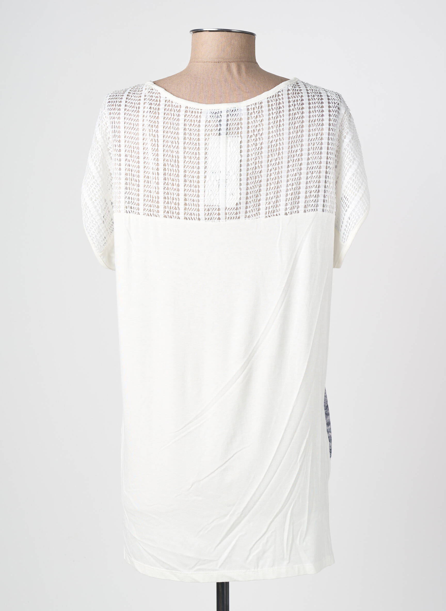 T-shirt imprimé fantaisie manches courtes gris MERI & ESCA femme