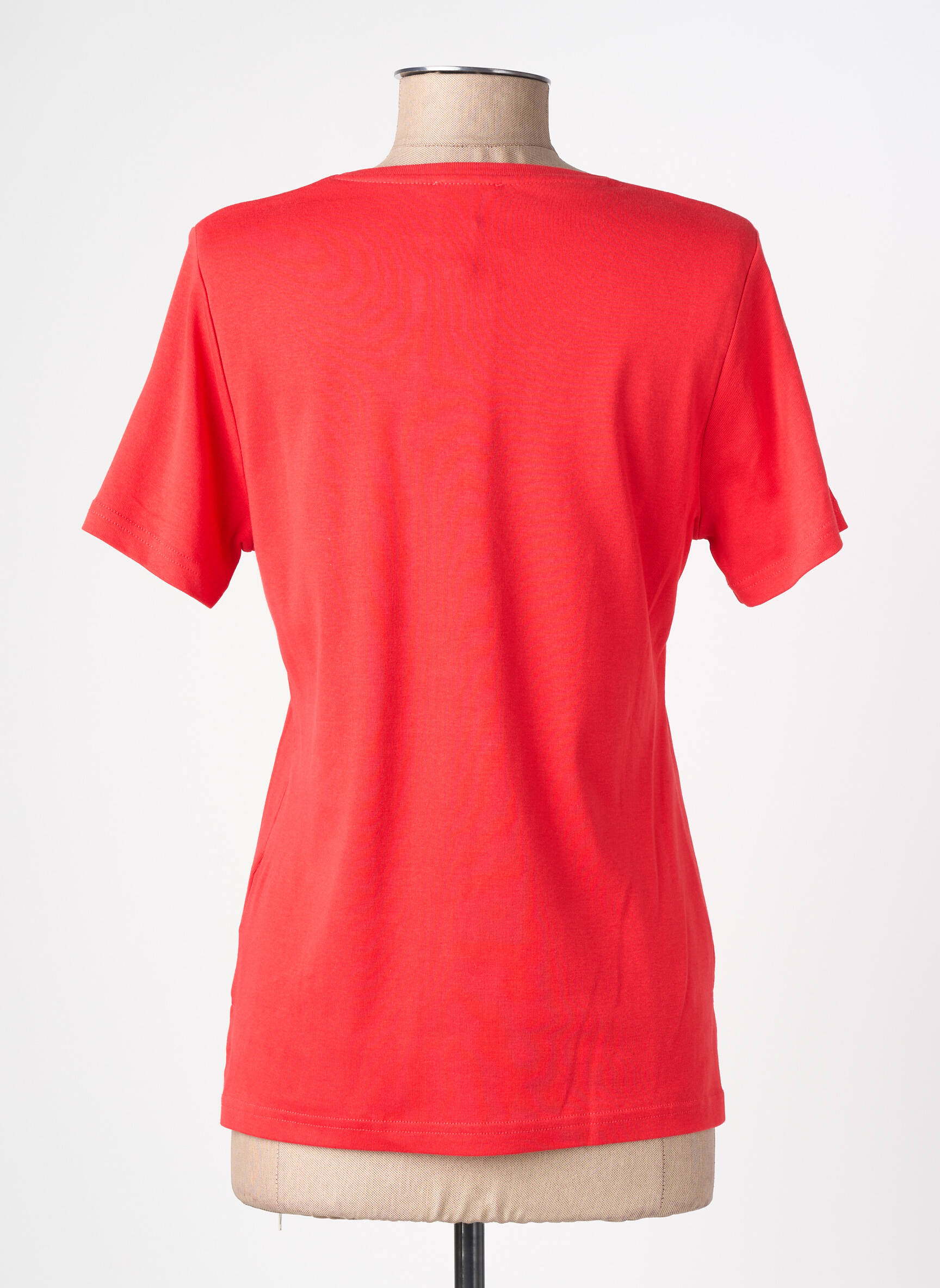 T-shirt coupe cintrée manches courtes rouge FRANCE RIVOIRE femme