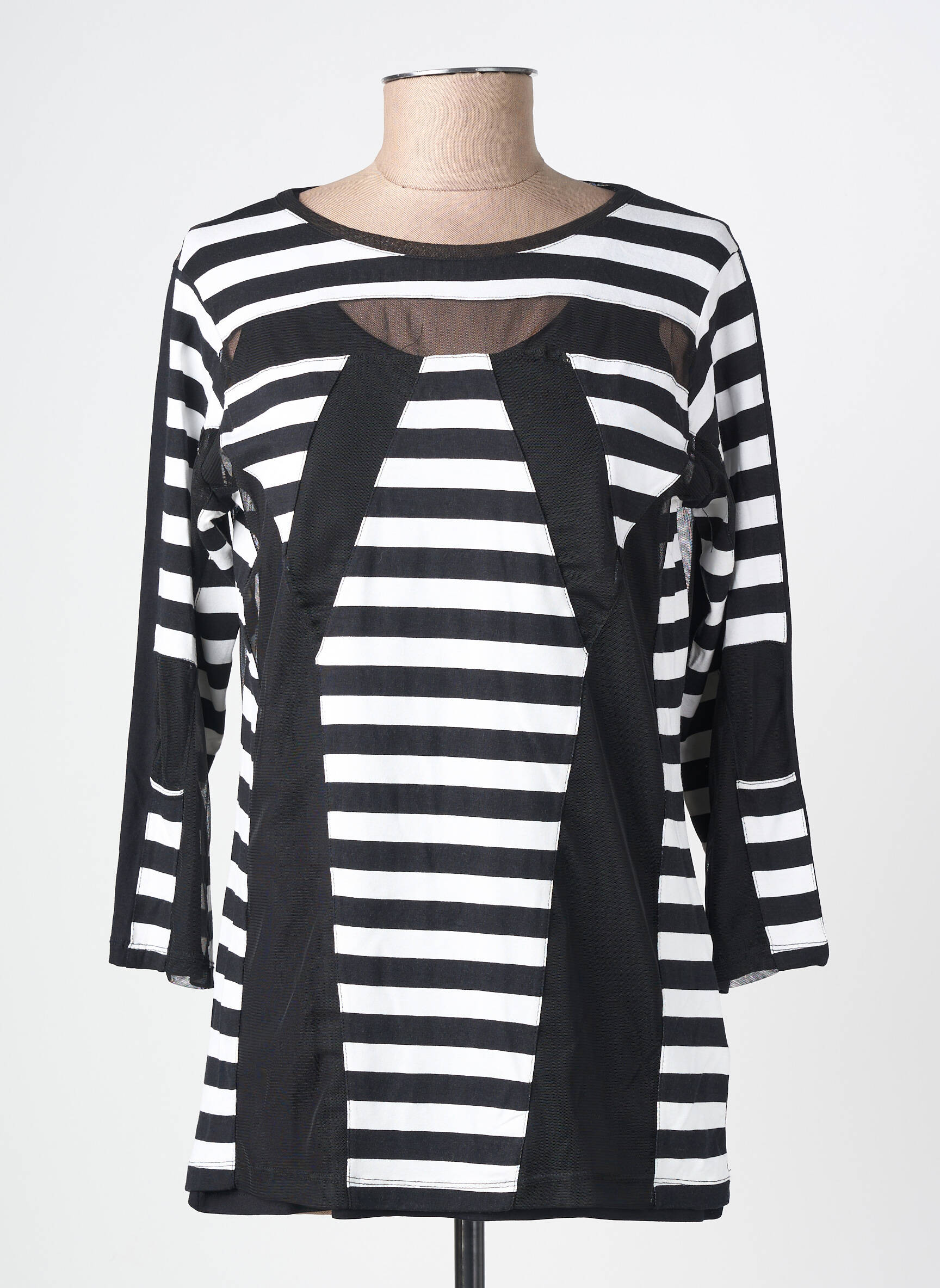 Twin-set col rond noir MERI & ESCA femme