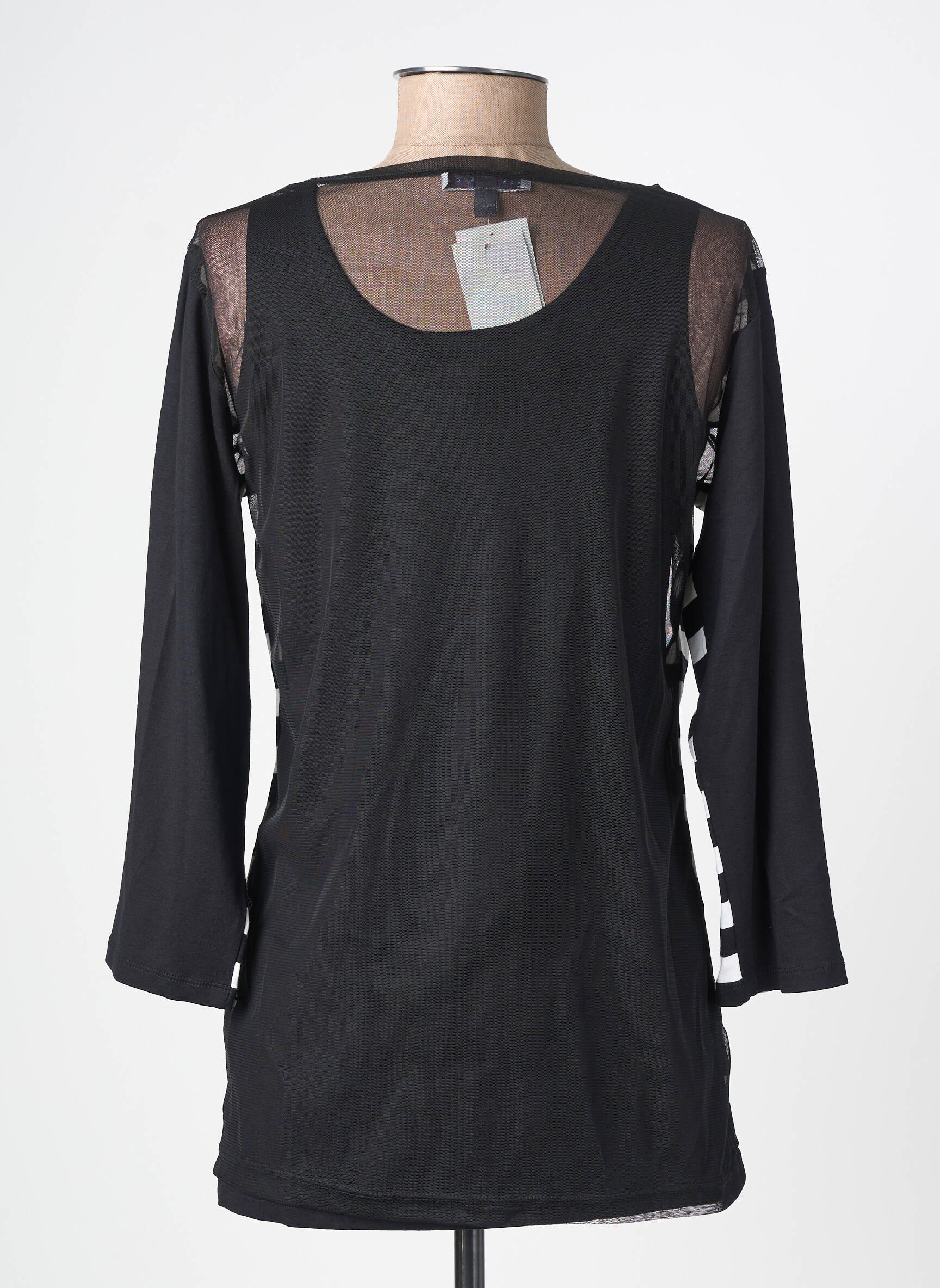 Twin-set col rond noir MERI & ESCA femme