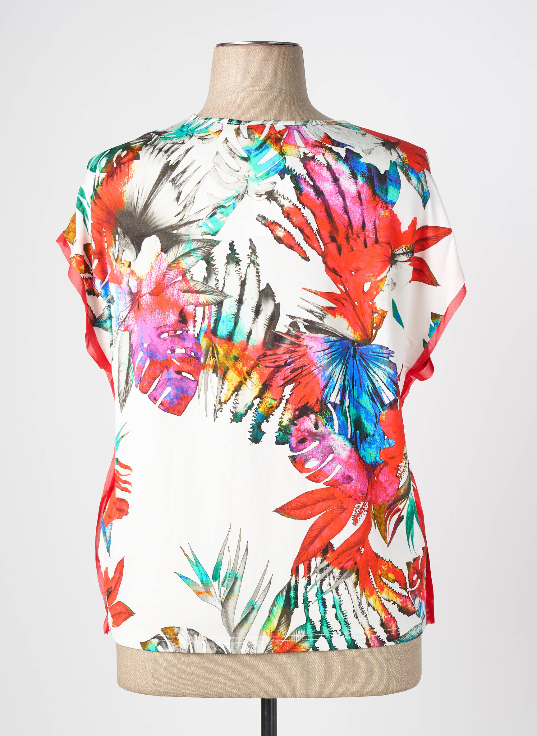 T-shirt imprimé fantaisie manches courtes blanc MERI & ESCA femme