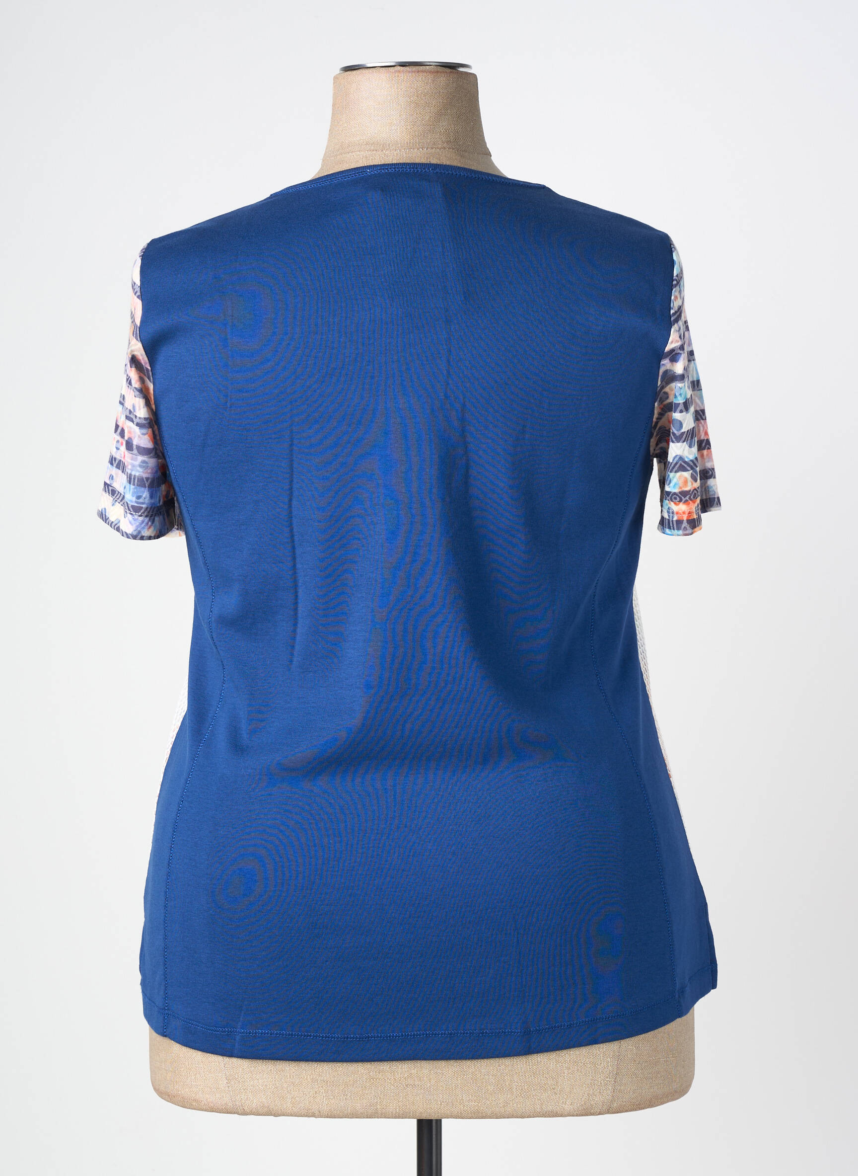 T-shirt imprimé fantaisie manches courtes bleu BAGORAZ femme