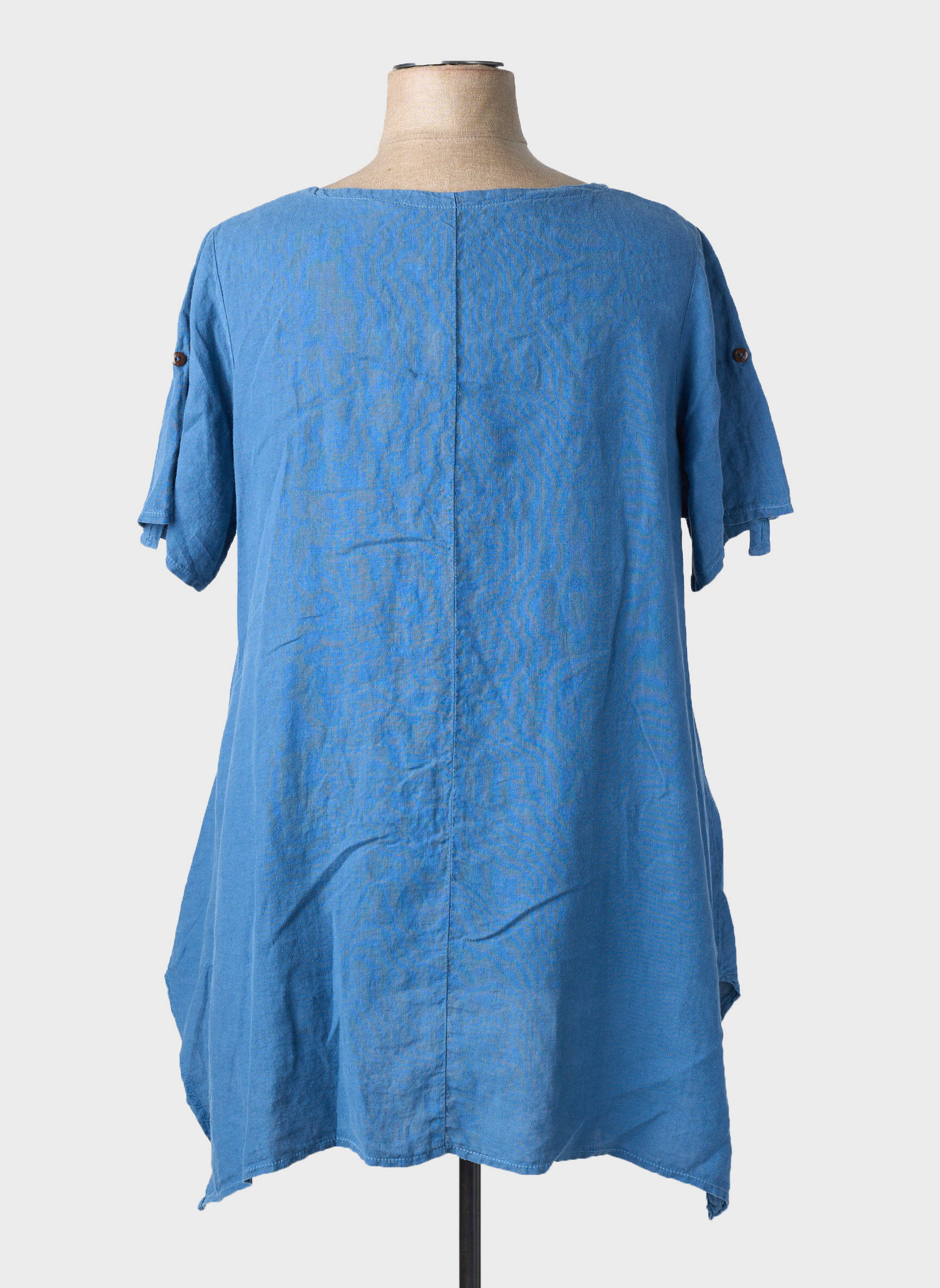 Tunique manches courtes col v bleu MERI & ESCA femme