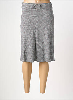 Jupe mi-longue stretch gris MERI & ESCA femme