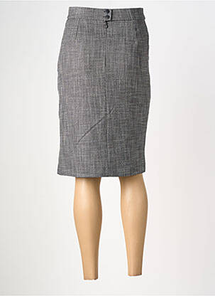 Jupe mi-longue taille haute gris GUY DUBOUIS femme
