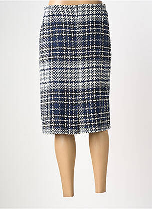 Jupe mi-longue taille normale bleu GUY DUBOUIS femme