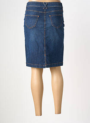 Jupe mi-longue taille normale bleu GUY DUBOUIS femme