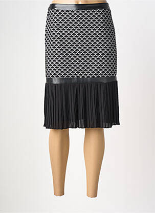 Jupe mi-longue taille normale noir GUY DUBOUIS femme